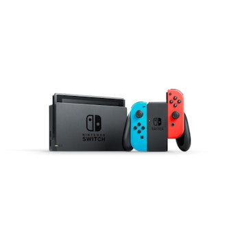 Spielkonsole Switch neue Edition, neon-rot/neon-blau