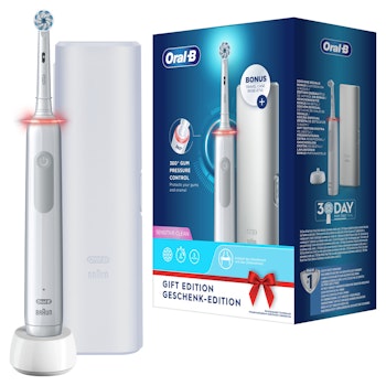 Oral-B Pro 3 3500 White Edition elektrische Zahnbürste mit Reiseetui