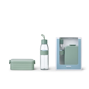 Lunchbox und Wasserflasche Nordic Sage, 2-tlg.